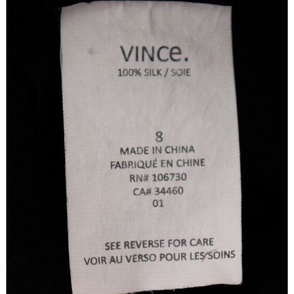 Vince Women's 8 Black Silk Pleated Shorts High Rise Slash Pockets V219121012 - Picture 7 of 9